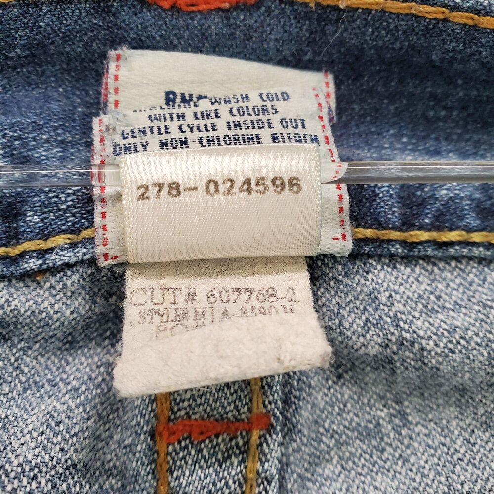 True Religion Jeans Men 40x32 Blue Ricky Relaxed Straight Leg Denim Y2K Pockets - Picture 8 of 13